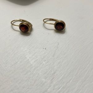 Gold and garnet earrings